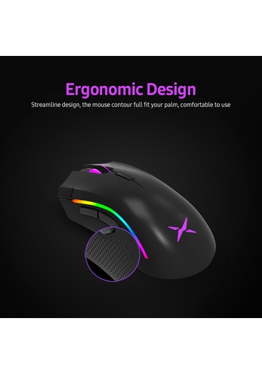 Maiyame Delux M625 Rgb Aydınlatmalı 7 Tuşlu 4000 Dpı Oyuncu Faresi - Siyah 001