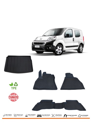 Fiat Fiorino Combimix 3D Havuzlu Paspas Bagaj Havuzu Seti