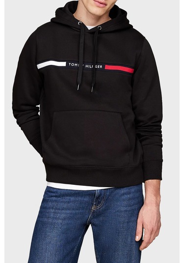Tommy Hilfiger Erkek Sweat Mw0mw37361 Bds Siyah Siyah