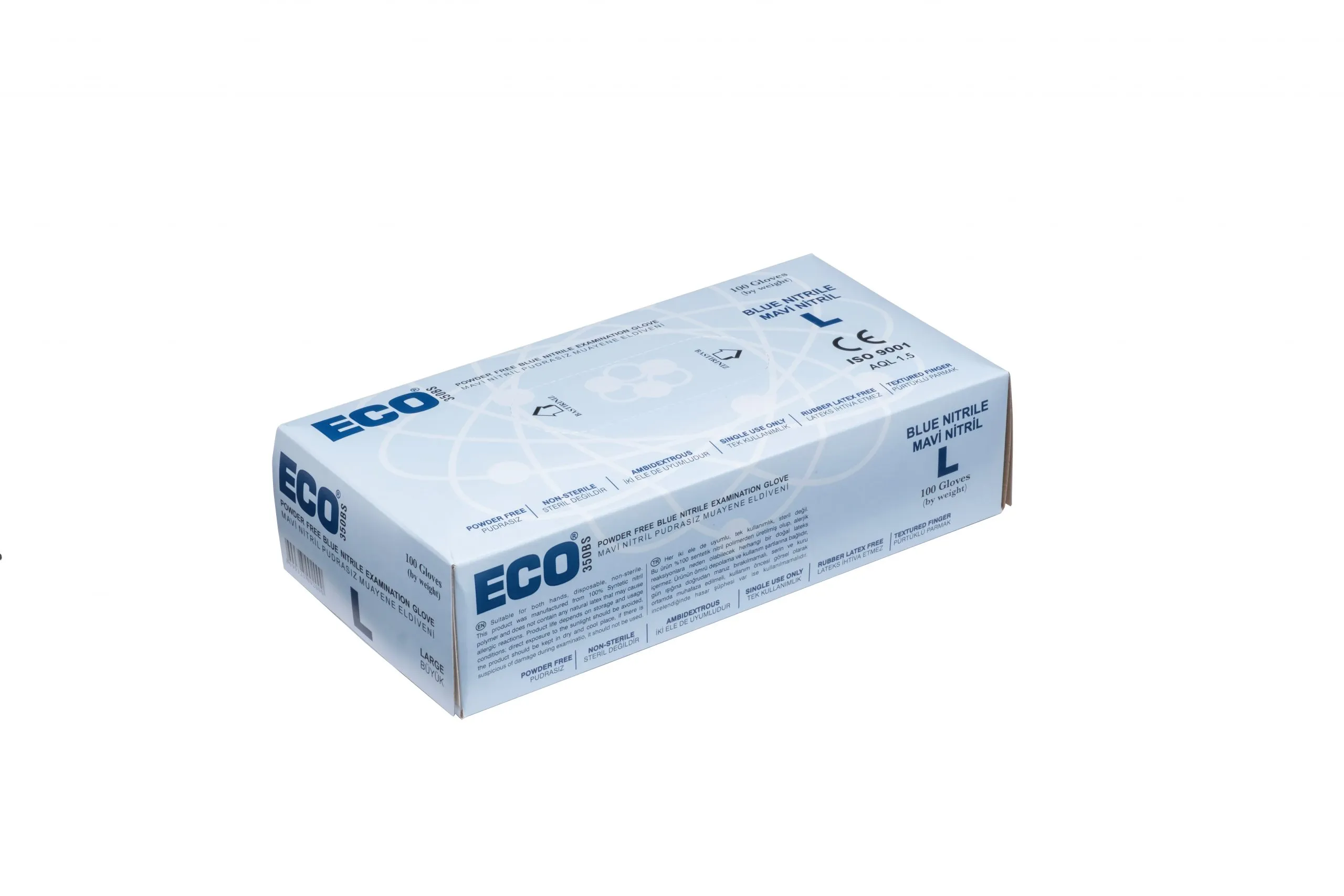 Eco Mavi Nitril Eldiven Large L