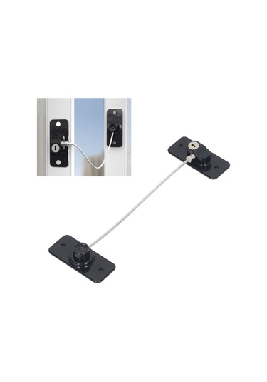 Jeemson Çocuk Güven Kilitleri 360 Derece Döner Tasarım - Pano, Buzdolabı, Çekmece Uyumlu - İz Olmayan Yapıştırıcı İle Kolay Kurulum Siyah Siyah