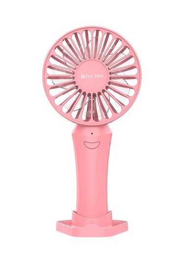 Ruyı Büyük Rüzgar Gücü Sessiz Küçük Fan Cep Telefonu Standı Açık El Taşınabilir Usb Şarj Küçük Fan 4791 Pembe