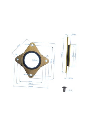 4 Adet Pirinç Ve Kauçuk Step Motor Titreşim Amortisör