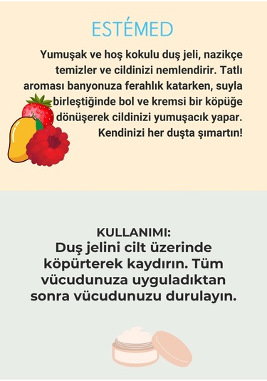 Estemed Duş Jölesi & Shower Jelly Mango 400ml Mango