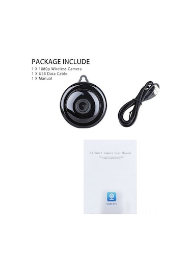 Vkemall Ev Güvenliği İçin Kablosuz Wifi Ip Kamera - 1080p Hd Gündüz/gece Görüşü, İki Yönlü Ses, Hareket Algılama, Uzak Erişim