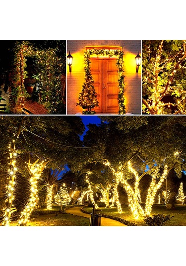 Skycity Güneş Enerjili 50 Led 8 Fonksiyonlu Çok Renkli Işık Zinciri - Dış Mekan Bahçe Bahçe Noel Dekorasyonu 9.5m Su Geçirmez Diğer