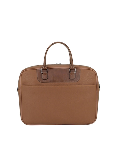 Case Club Taba Renk Evrak Çantası 15,6'' Laptop Bölmeli Taba