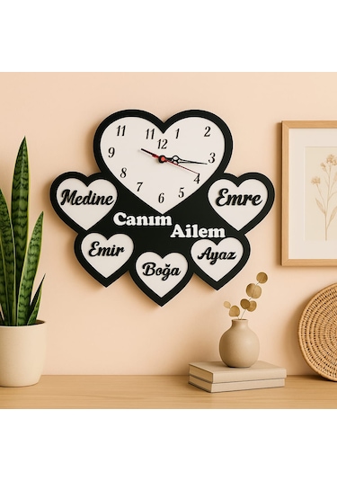 Yeni Tasarım Modern Duvar Saati Şık Ve Kalite Bir Arada No:1008 Beyaz