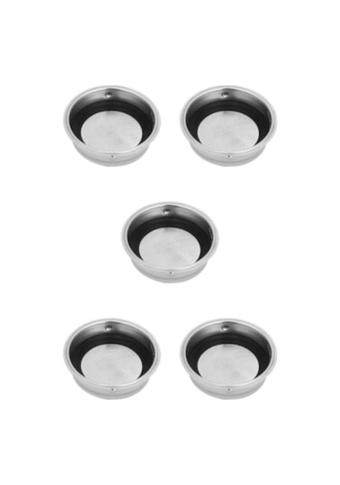 1/2/3/5 Kahve Makinesi Siyah Halkalı Basınçlı Filtre Sepeti 1 Fincan Çapı 51 Mm 2'li Set Diğer