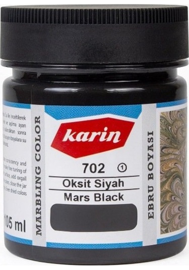 Karin Ezilmiş Ebru Boyası 105Ml 702 Oksit Siyah