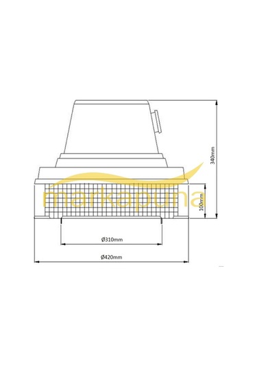 Dündar RF 31.2 1900 M³/H Isıya Dayanıklı Çatı Fanı