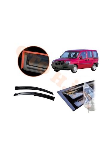 Fiat Doblo D1 Cam Rüzgarlığı Parlak Siyah Tam Uyumlu