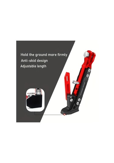 Chuangyinshop Siyah Evrensel Off-road Motosikletler İçin Ayarlanabilir Alüminyum Alaşım Motosiklet Yan Sehpası - Dayanıklı Ve Hafif