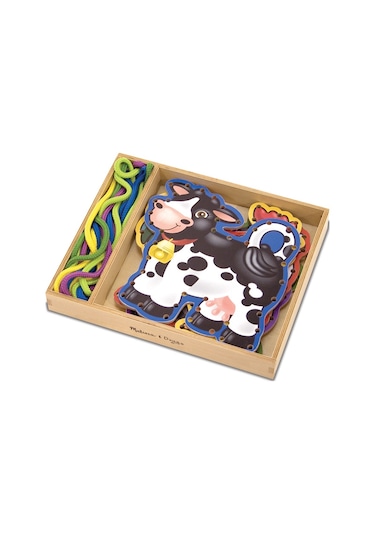 Melissa And Doug Ahşap İp Geçirme - Çiftlik Hayvanları