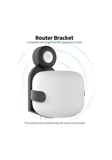 Pazly Google Nest Wifi 2. Nesil Ac2200 Kolay Kurulum Yönlendirici Braketi, Abs Malzemeli, Sinyal Yönlendirme