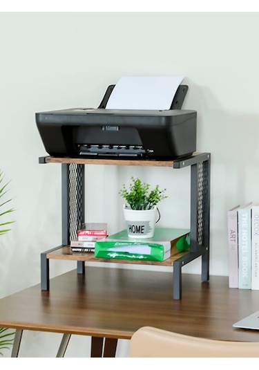 Yazıcı Sehpası - Ceviz Tekerli 45x30