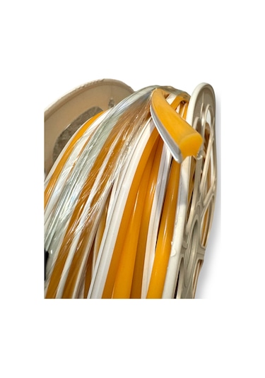 Ikinci Nesil Sarı Difüzör 5 Metre 6mm Neon Led Silikon Şerit Kapağı Led Şerit İçermez Sarı