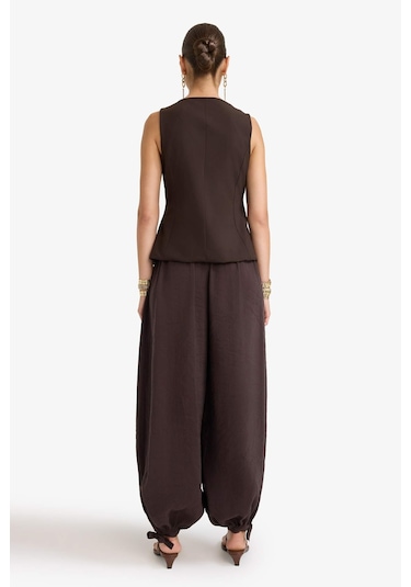 Defacto Balloon Fit Normal Bel Uzun Modal Pantolon G2952ax25aubn220 Kahve