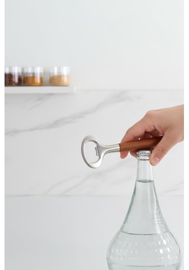 Mien Prateg Akasya Saplı Şişe Açacağı Ahşap