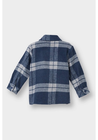 Defacto Erkek Bebek Kareli Flanel Uzun Kollu Gömlek F5126a525auın231 İndigo