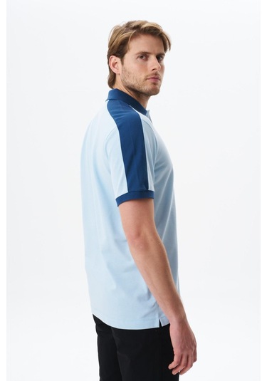 Arma Erkek Regular Fit Baskılı % 100 Pamuk Pike Polo Yaka Tişört Y29374356002 Mavi-m1 Mavi