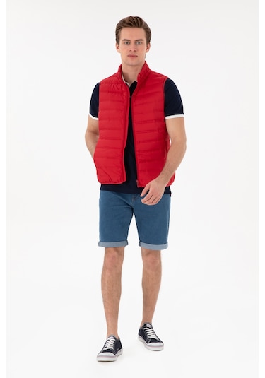 U.s. Polo Assn. Erkek Kırmızı Yelek Dokuma 50299395-vr030 Kırmızı