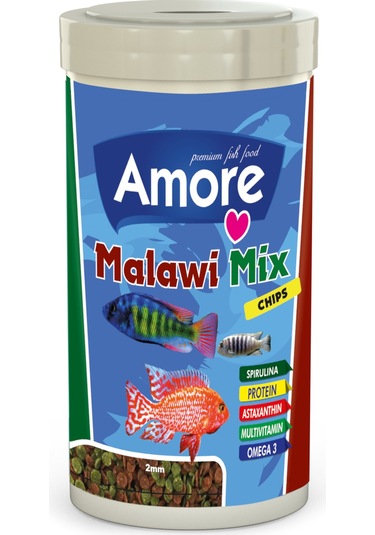 Malawi Mix Chips 1000 ml Tanganyika Cichlid Akvaryum Balık Yemi