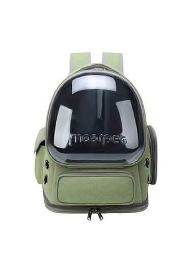 Elmpaly Yeşil Şeffaf Kedi Sırt Çantası Küçük Köpekler İçin Seyahat Taşıma Çantası