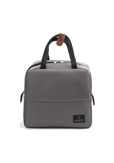 7 Lt Yemek Taşıma Çantası Sıcak Ve Soğuk Termal Termos Kamp Piknik Soğutucu Buzluk Çanta Gri Gri