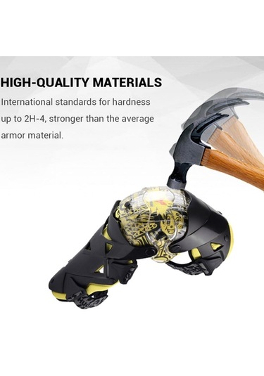 Homyl Çift Motosiklet Motokros Vücut Koruyucu Dişli Diz Sarı Sarı