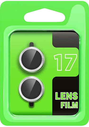Newface Apple  Uyumlu  iPhone 17 Raze Metal Kamera Lens - Gümüş,