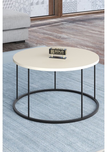 Orta Sehpa Ve Zigon Sehpa Terra Set Krem