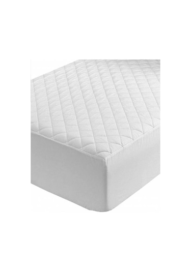 Altın Karma Fitted Kapitoneli 160x200 Cm Çift Kişilik Yatak Koruyucu Çarşaf Beyaz