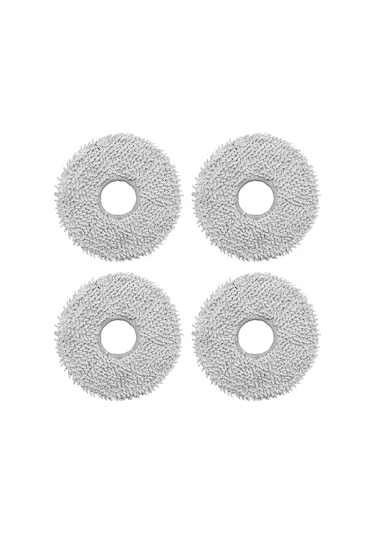 Junsunmay Ecovacs Deebot X1 Turbo / X2 Omni / T20 Pro Gri İçin 4 Adet Yıkanabilir Paspas Pedleri Değiştirme