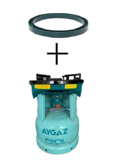 Aygaz Yeni Mini Ocak (barbekü Uyumlu) +mini Tüp+mini Altlık 3 Lü Mavi