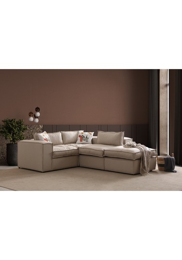 Nevada L Köşe Koltuk Takımı Bej