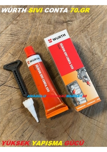 Würth Yüksek Isı Silikonu Isıya Dayanıklı Silikon 70Ml Siyah Ren Siyah
