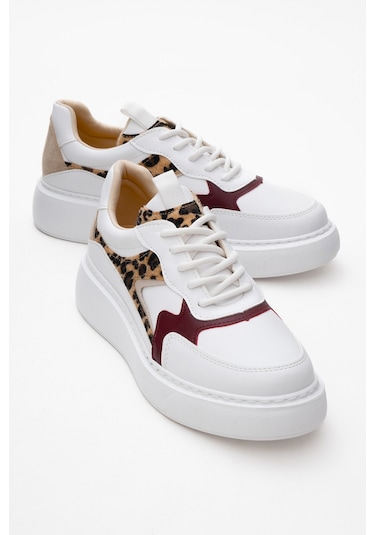 Aere Beyaz Desenli Kadın Spor Ayakkabı Beyaz