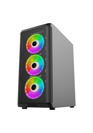 Gametech Wolf 4 x120 MM Rainbow Fanlı Oyuncu Bilgisayar Kasası