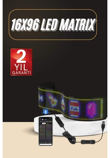 Bluetooth Kontrollü Mini Led Panel Çeşitli Renk