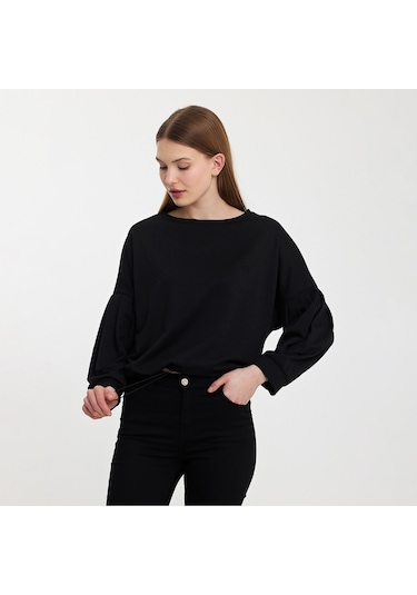 Twobull NAIROBI Kadın  Siyah Sweatshirt