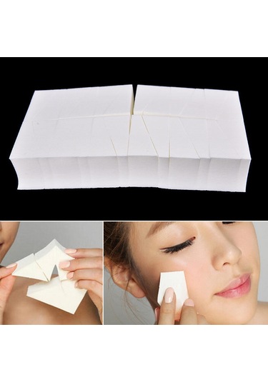 24 Adet Güzellik Bayan Makyaj Kozmetik Üçgen Fondöten Yüz Pufu Sünger Pudra