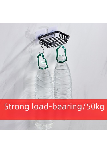 Teltree Banyo Sabunluk Duvar Takımı: Delme Yok Süper Lehimli Siyah Alüminyum Ağı, Su Akışlı Tasarım, Sabunu Kurutup Korur, Konforlu Saklama Diğer