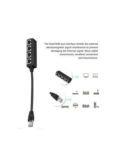 Ebitda Rj45 Ağ Adaptörü, Ethernet Ağ Dönüştürücü, 1-4 Rj45, Kablosuz Cihazlar İçin