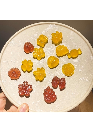 Shineyee 18 Bölmeli Silikon Kalıp Seti: Çiçek, Yaprak Ve Fiyonklu Tasarımlarla Pasta Ve Çikolata Yapımı İçin İki Parça Diğer