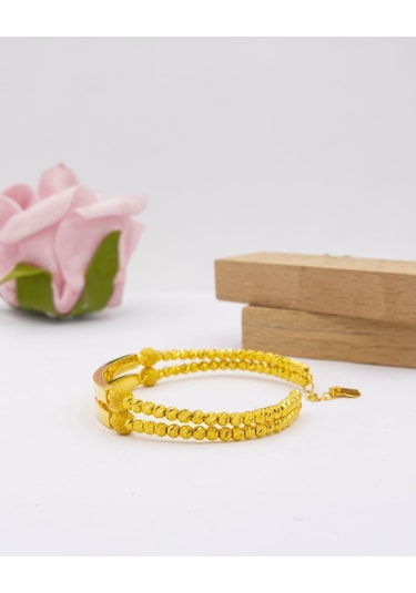 Latif Kuyumculuk 22 Ayar Altın 2'li Kaburga Dorikalı Kadın Bileklik Lkbk1088