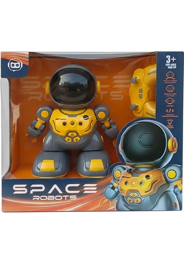 Pasifik Toys Uzaktan Kumandalı Işıklı Ve Müzikli Astronot Robot 1516c Gri - Sarı
