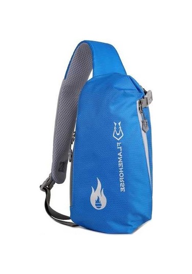 Pazly Su Geçirmez Nilon Sling Çanta, Kulaklık Delikli, Ultra Hafif, Günlük Outdoor Kullanıma Uygun Mavi 5603 Mavi Mavi