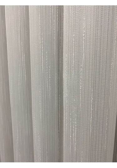 Venedik Armürlü Modern Şık Ekru Tül Perde 1/3 Sık Pileli Ekru