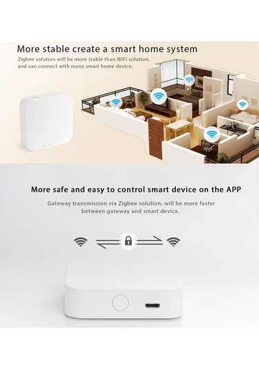 Geeroyoo Tuya/zigbee/bluetooth Akıllı Ev Ağ Geçidi - 50 Cihaz Bağlantılı, Uzaktan Kontrol, 2.4g Wi-fi, Mikro Usb